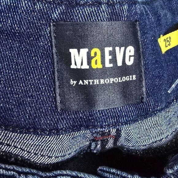 Maeve Anthropologie Jeans Womens 25P Petite Slim Straight Patch Pocket Denim - Picture 3 of 4